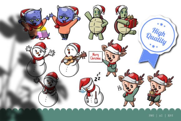 11 Cute Christmas Character Illustration Review