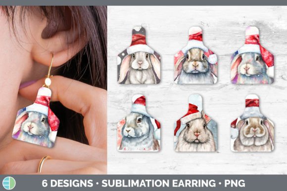 Christmas Bunny Cow Tag Earring Sublim Review