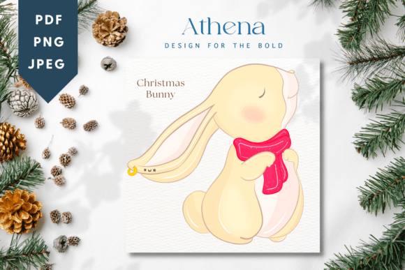 Christmas Bunny Cute Baby Animal: Premium Illustrations for Modern Blogs