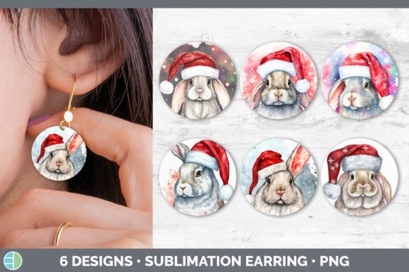 Christmas Bunny Round Earring Sublimat: A Review for Sellers