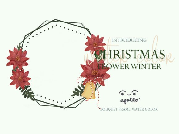 Christmas Flower Winter Frame 02 Illustrations for Branding