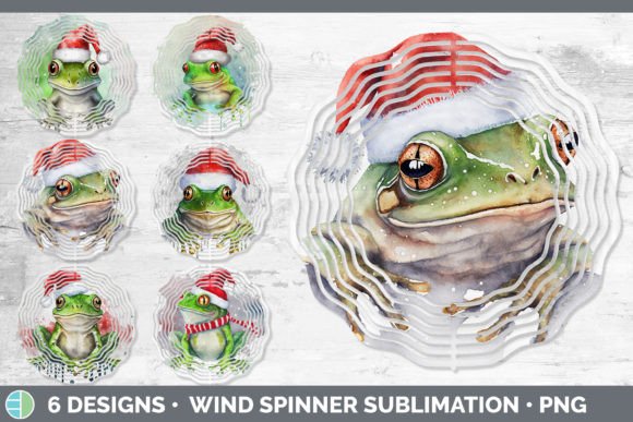 Christmas Frog Painted Wind Spinner Su Illustrations Review