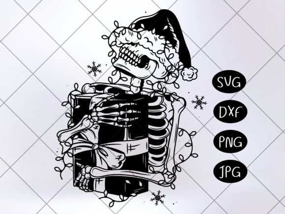 Christmas Skeletons Holding Present Svg: A Review of Seasonal Illustrations
