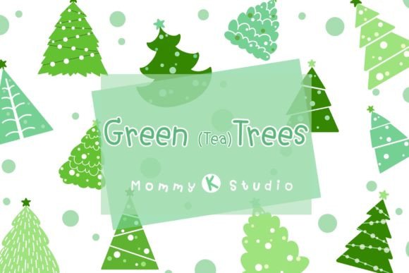 Christmas Tree Set6 Illustrations for Handmade Creations