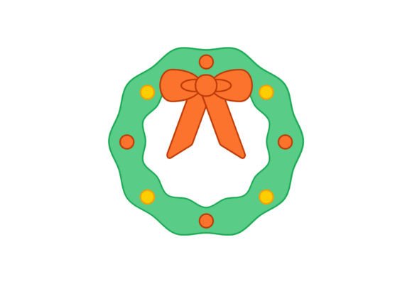 Christmas Wreath Vector Graphic for Crafting and Etsy Products