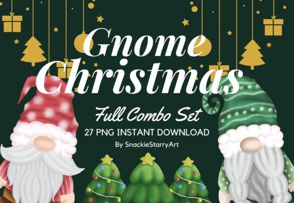 Gnome Christmas Full Combo Set Illustrations