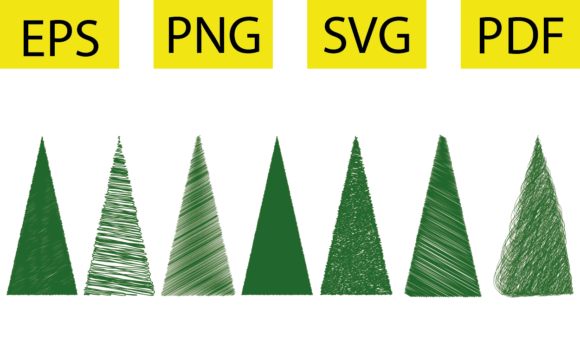 Merry Christmas Tree Retro Sublimation Illustrations